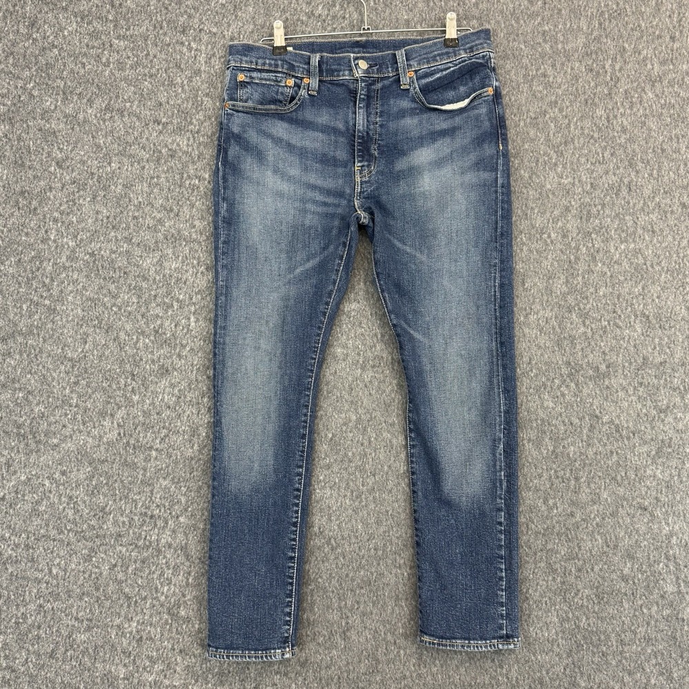 Levi's 519 Men's Jeans W34 L30 Slim Straight Blue Denim Stretch Premium